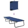 vidaXL Tumbona plegable 2 pcs Azul 188 x 57 x 86.5 cm Poliéster
