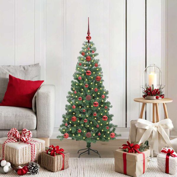 vidaXL &Aacute;rbol de Navidad con 150 LED con soporte Verde 120 cm PVC