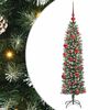 vidaXL &Aacute;rbol Navide&ntilde;o Artificial Delgado Verde y blanco 150 cm