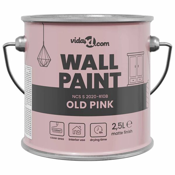 vidaXL Pintura de pared Rosa 16,5 x 16,5 x 15,9 cm Impresión en pared