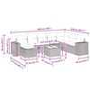 vidaXL Set muebles jardín 9 pzas y cojines ratán sintético gris claro