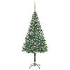 vidaXL &Aacute;rbol de Navidad helado con luces, bolas y pi&ntilde;as 180 cm