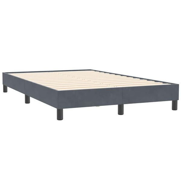 vidaXL Estructura de cama sin colch&oacute;n terciopelo gris oscuro 120x210cm