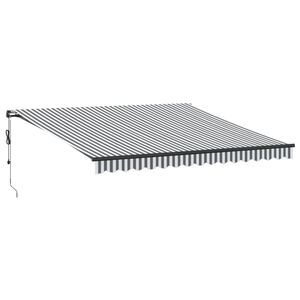 vidaXL Toldo retr&aacute;ctil autom&aacute;tico gris antracita y blanco 400x350 cm