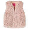vidaXL Chaleco infantil de pelo sint&eacute;tico rosa claro 92
