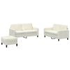 vidaXL Juego de sofás 3 piezas terciopelo crema