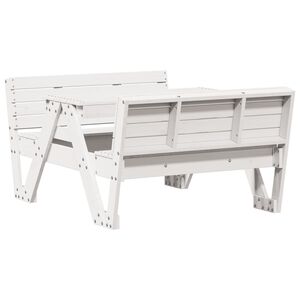 vidaXL Mesa de p&iacute;cnic para ni&ntilde;os madera maciza pino blanco 88x122x58cm