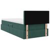 vidaXL Cama con almacenamiento Verde oscuro 90 x 190 cm Terciopelo