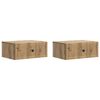 vidaXL Armario de Noche 2 uds. Roble artisan 49 x 34,5 x 20 cm