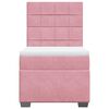 vidaXL Cama box spring con colch&oacute;n terciopelo rosa 80x200 cm