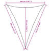 vidaXL Toldo de vela HDPE blanco 160 g/m&sup2; 3x4x4 m