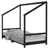 vidaXL Estructura de cama para ni&ntilde;os madera de pino negro 90x190 cm