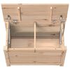 vidaXL Caja de almacenamiento madera maciza de pino 60x32x45,5 cm