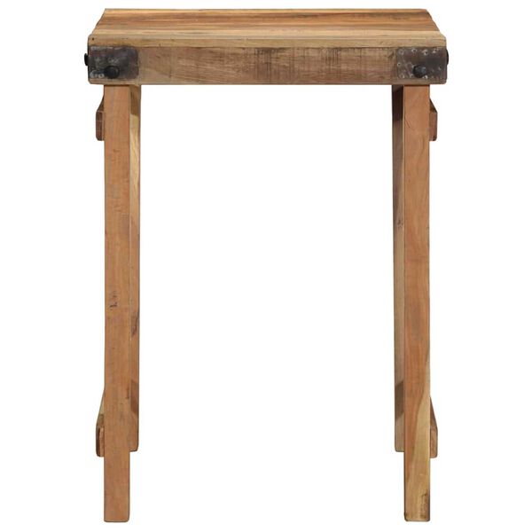 vidaXL Mesa de Comedor Marrón 60 x 55 x 76 cm madera maciza reciclada