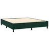 vidaXL Cama box spring con colch&oacute;n terciopelo verde oscuro 180x200 cm