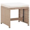 vidaXL Set comedor de jard&iacute;n 15 piezas y cojines rat&aacute;n sint&eacute;tico beige