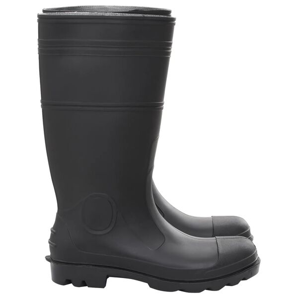 vidaXL Botas de agua negro n&uacute;mero 46 PVC