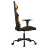 vidaXL Silla gaming tela negro y naranja
