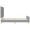 vidaXL Estructura de cama con cabecera Gris claro 140 x 190 cm tela