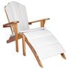vidaXL Silla Adirondack de jard&iacute;n con reposapi&eacute;s Natural