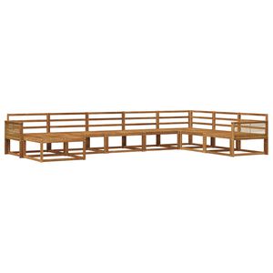 vidaXL Conjunto de sof&aacute;s de exterior 8 pcs Natural
