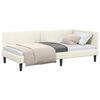 vidaXL Estructura de cama en esquina Crema 100 cm x 200 cm Terciopelo