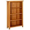 vidaXL Estanter&iacute;a de 4 niveles de madera maciza de roble 70x22x110 cm