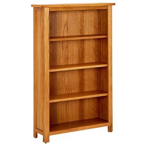 vidaXL Estanter&iacute;a de 4 niveles de madera maciza de roble 70x22x110 cm