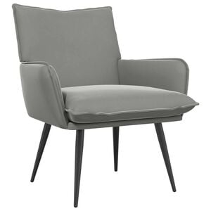 vidaXL Sill&oacute;n Gris Claro Terciopelo