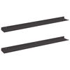 vidaXL Estante flotante 2 uds. Negro 80 x 9 x 2,5 cm Acero