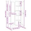 vidaXL Aparador madera ingenier&iacute;a madera envejecida 82,5x30,5x185 cm