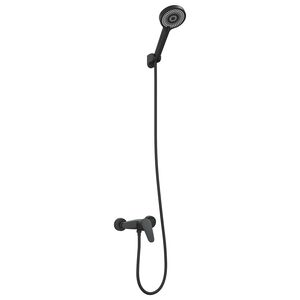 vidaXL Juego de Cabezal de Ducha Negro G 1 / 2 pulgadas