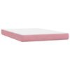 vidaXL Cama box spring con colch&oacute;n y LED terciopelo rosa 140x210 cm