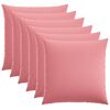 vidaXL Funda de almohada 6 uds. HEERLEN Rosa 80 x 80 cm Tela