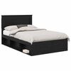 vidaXL Estructura de cama Negro 120 x 190 cm Madera de pino macizo