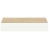 vidaXL Estante flotante pared 2 uds MDF roble y blanco 23x23,5x3,8 cm