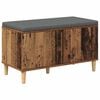 vidaXL Banco de entrada con coj&iacute;n Madera vieja 60 x 38 x 46 cm