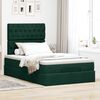 vidaXL Estructura cama otomana colchones terciopelo verde oscuro
