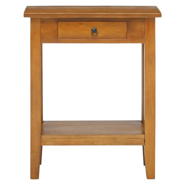 vidaXL Mesa consola con caj&oacute;n madera maciza de caoba 60x30x75 cm