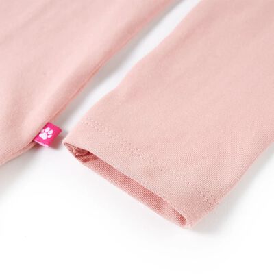 Camiseta infantil de manga larga rosa claro 92