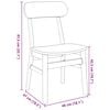 vidaXL Sillas de comedor 2 unidades madera maciza de caucho