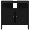 vidaXL Juego de muebles de baño 3 pcs Roble Negro Madera contrachapada