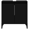 vidaXL Armario para lavabo madera contrachapada negro 58x33x60 cm