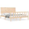 vidaXL Estructura de cama sin colch&oacute;n madera maciza de pino 160x200 cm