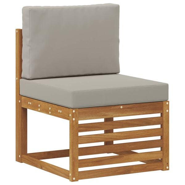 vidaXL Juegos de sof&aacute;s con coj&iacute;n 6 pcs Gris Natural y Claro