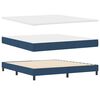 vidaXL Cama tipo Box Spring con colch&oacute;n Azul 200 x 180 cm Poli&eacute;ster