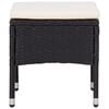 vidaXL Muebles de jardín 5 piezas ratán sintético y vidrio negro