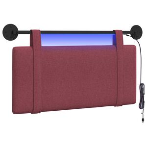 vidaXL Cabecero colgante Rojo vino Tela