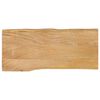 vidaXL Tablero de mesa borde natural madera maciza mango 100x40x2,5 cm