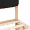 vidaXL Estructura de Cama con Cabecera Tapizada Negro 100 x 200 cm